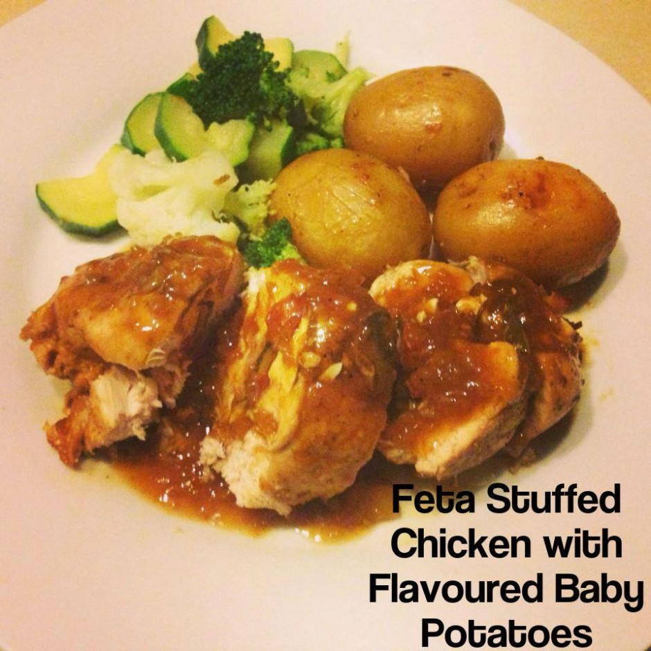 Feta stuffed chicken with flavoured baby potatoes Slow Cooker Central