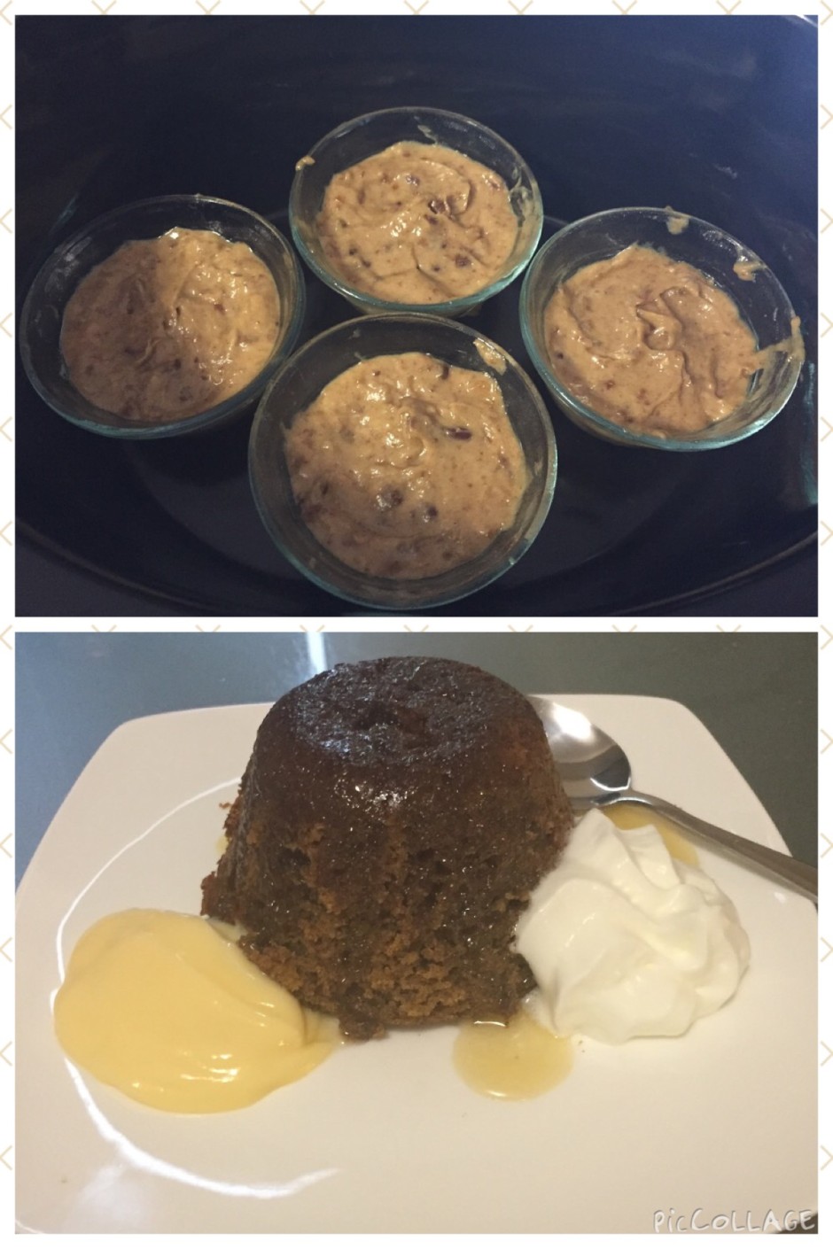 Slow Cooker Sticky date Puddings with Butterscotch Sauce Slow Cooker