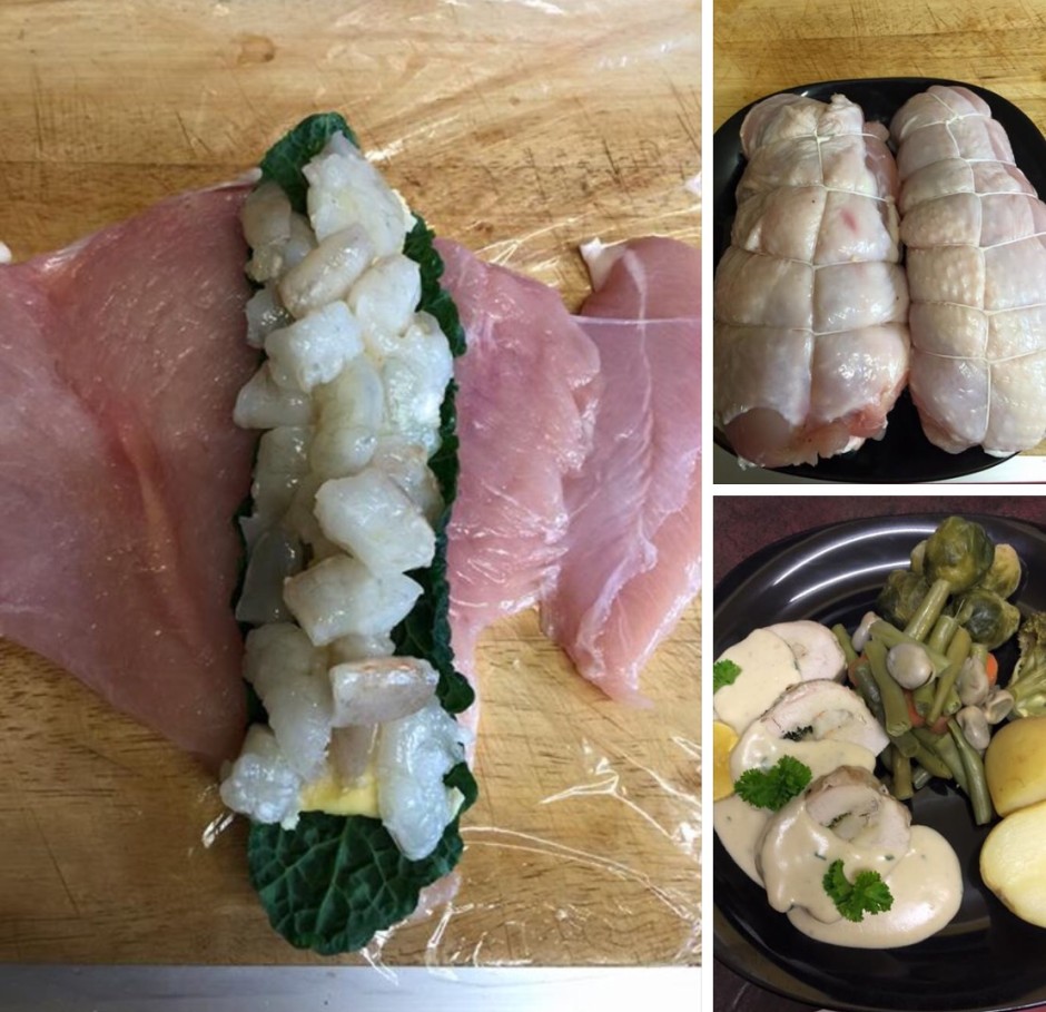 Seafood stuffed chicken & creamy serving sauce | Slow Cooker Central