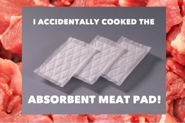 Help I accidentally cooked the absorbent pad from under my meat