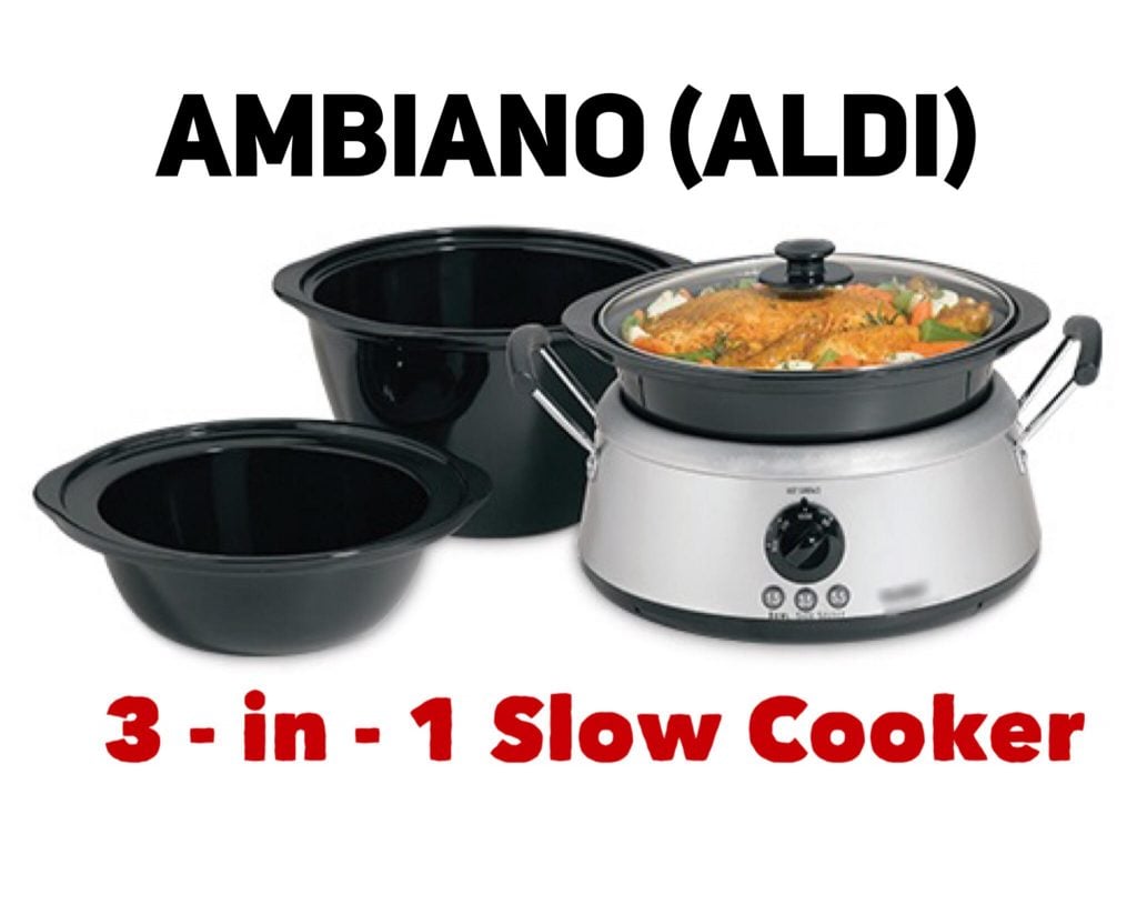 Aldi Specialbuys - Ambiano Triple Slow Cooker - Eat drink and Three merry!  