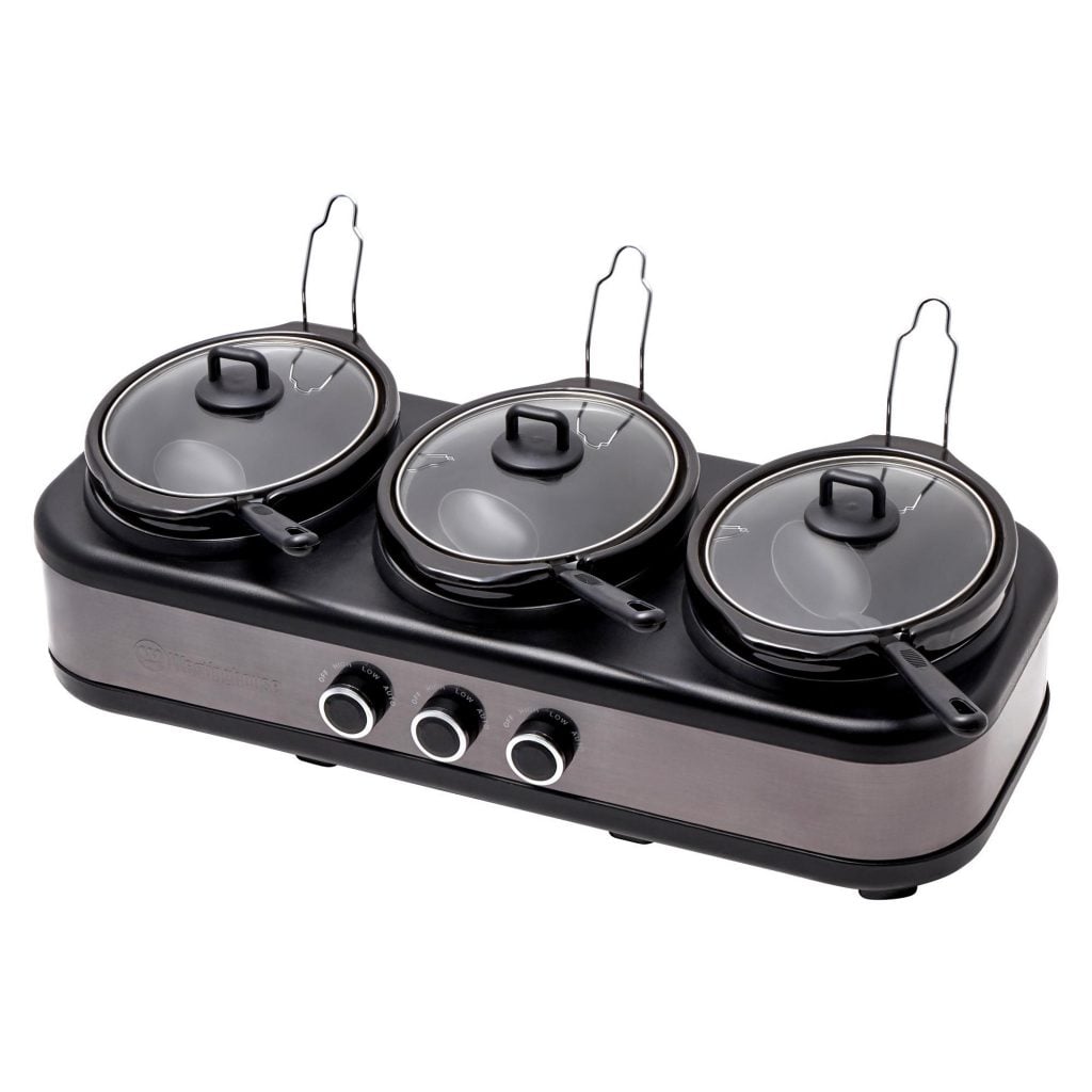 BLACK STAINLESS WESTINGHOUSE 3 POT SLOW COOKER Slow Cooker Central