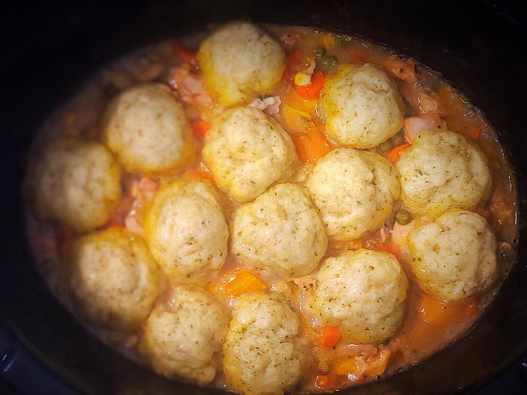 Creamy Chicken Casserole with Cheese & Herb Dumplings Slow Cooker Central