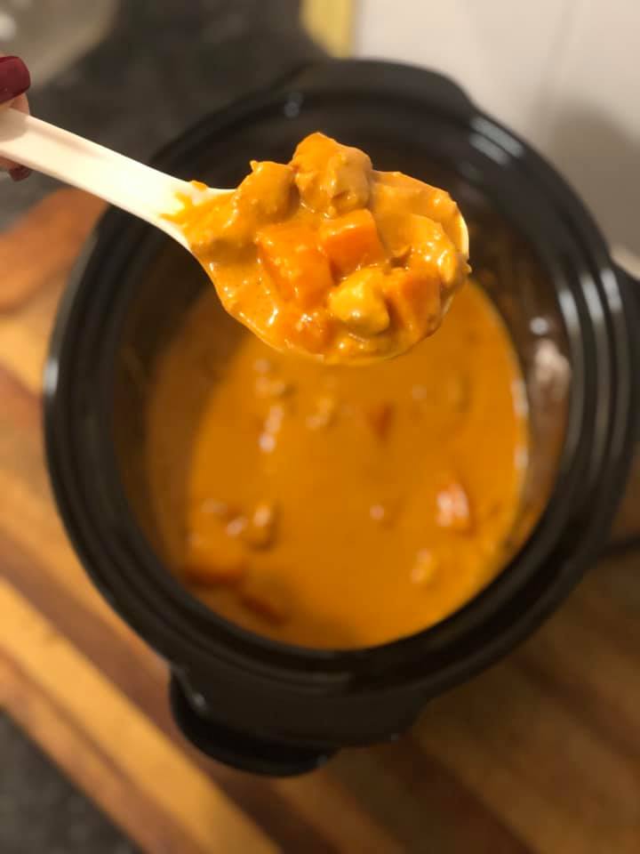 butter chicken with sweet potato