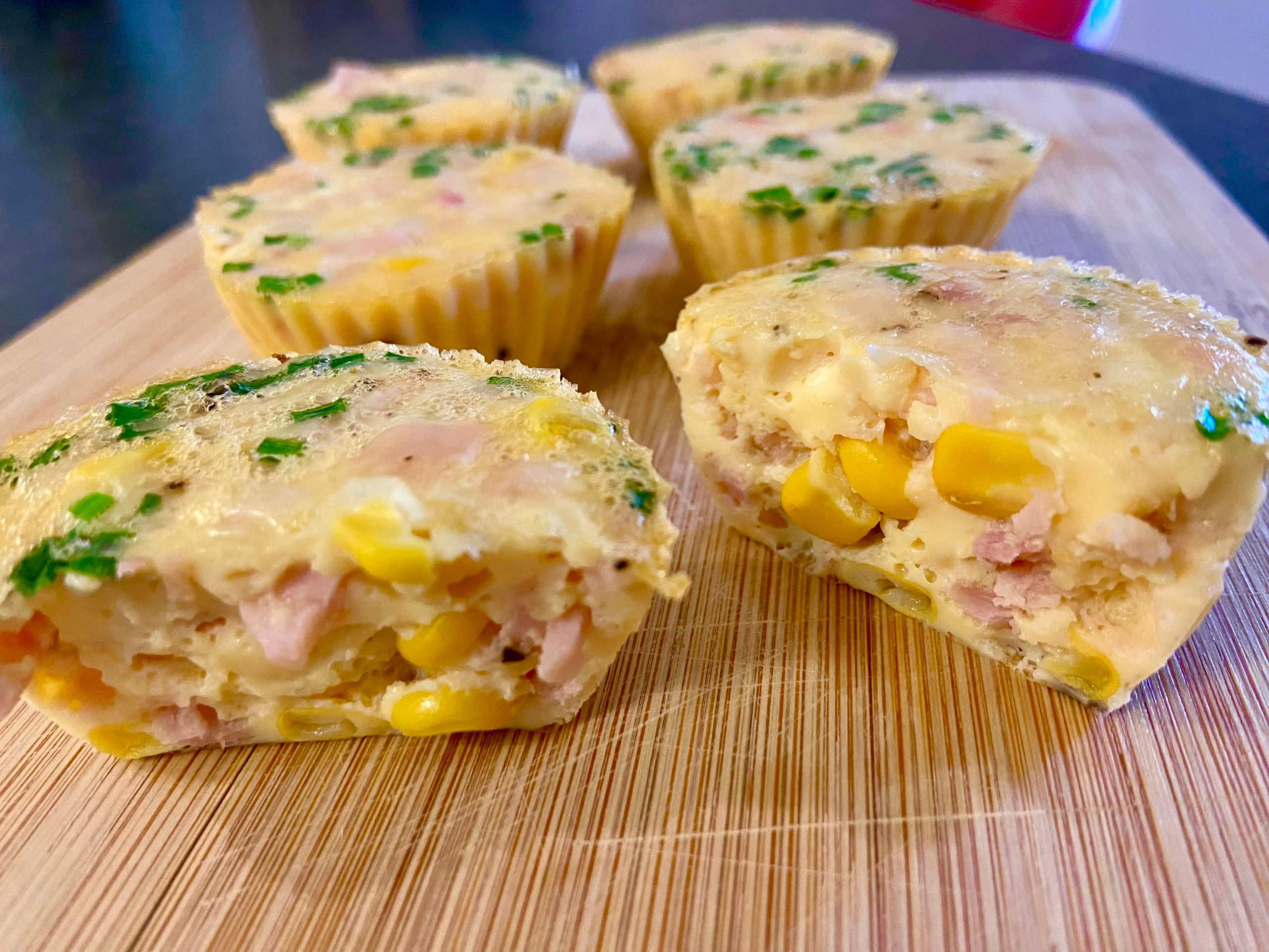 bacon and corn quiches