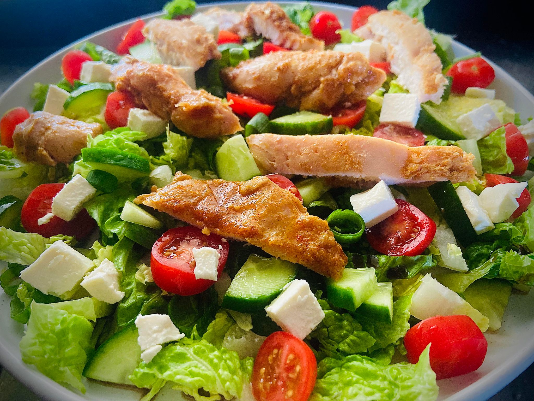 Taco and butter chicken salad