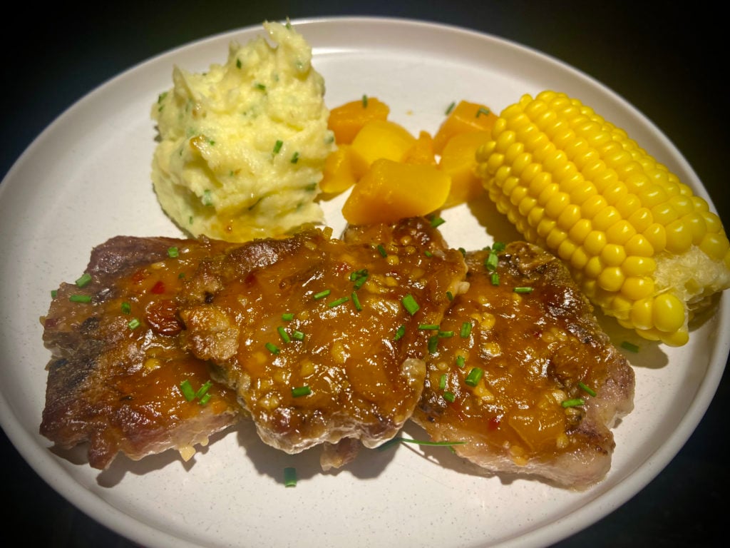 Mango Rosemary Lamb Loin Chops